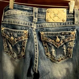 Miss Me distressed with holes  size 28 length 27”